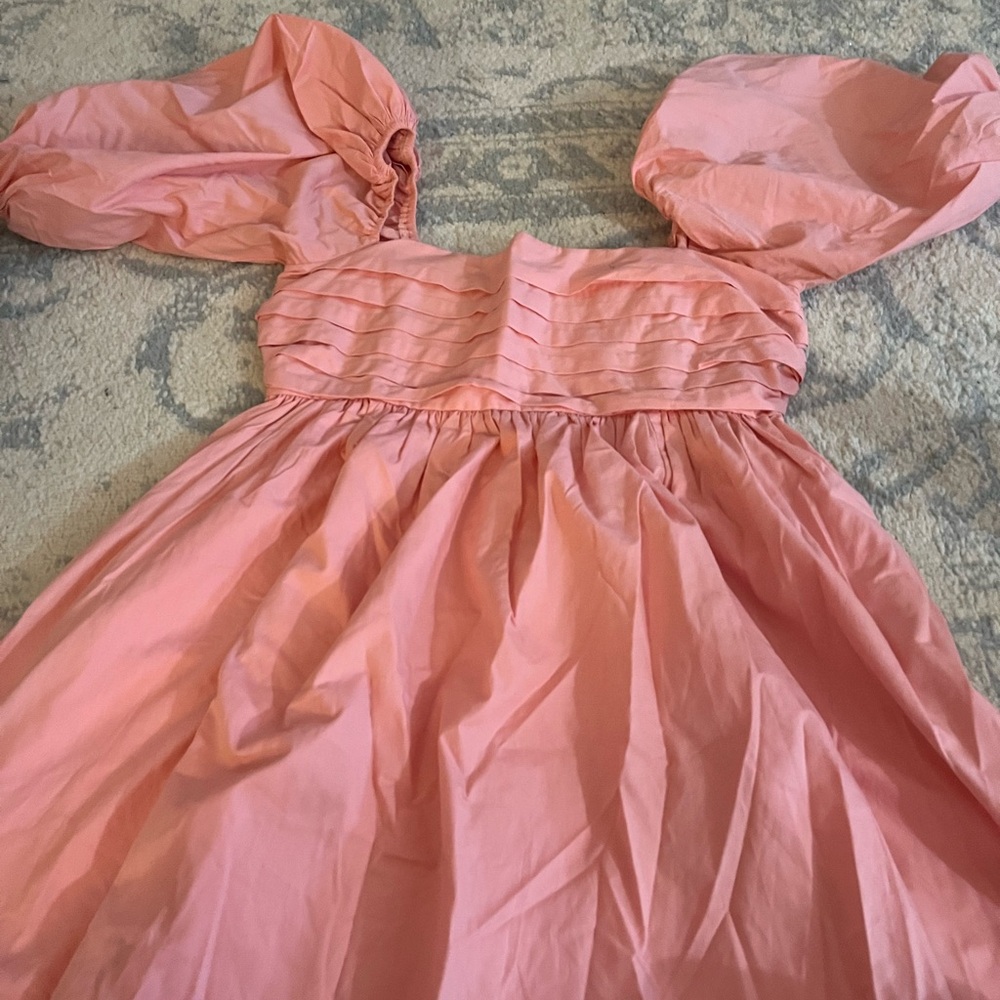 Abercrombie & Fitch Pink Puff-Sleeve Sundress